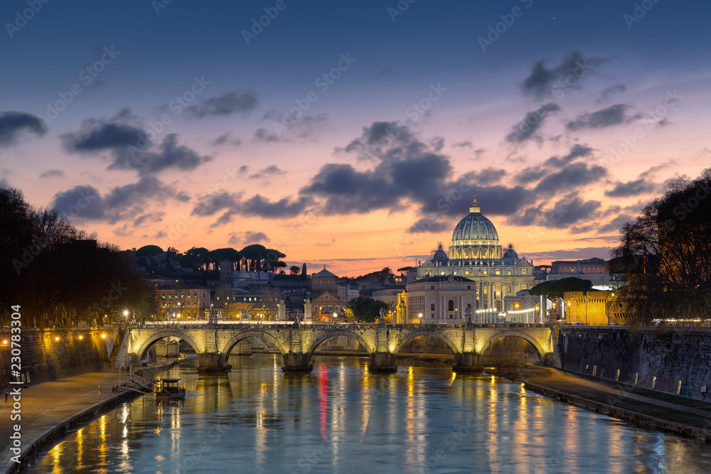 Rome at sunset, Italy