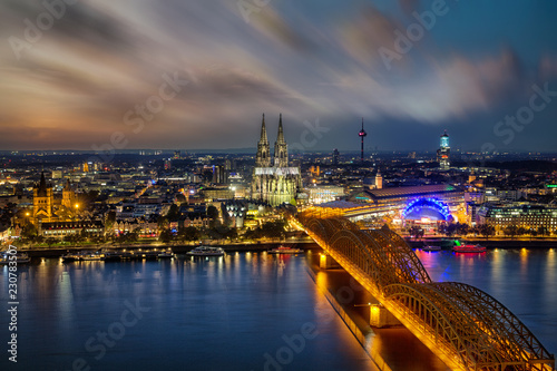 Cologne at night, Germany