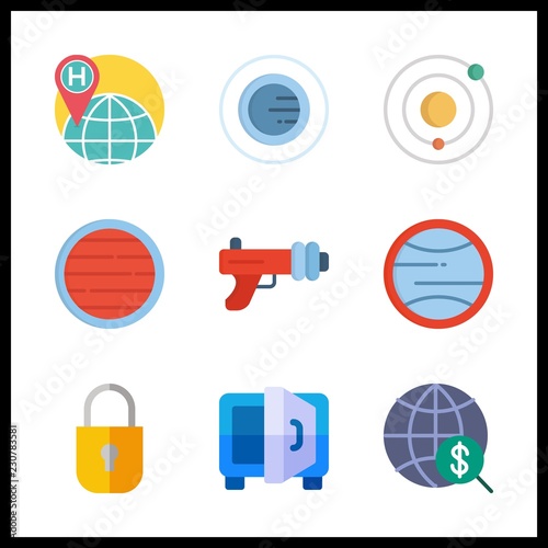 system icon. blaster and internet vector icons in system set. Use this illustration for system works.