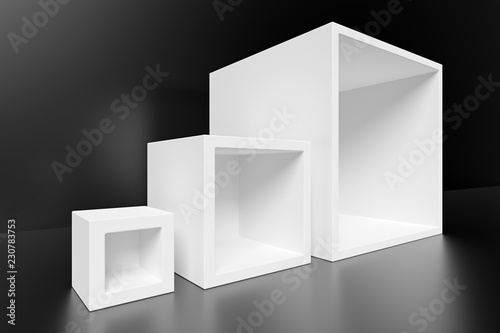 Abstract Architecture Background. White Minimal Interior Design