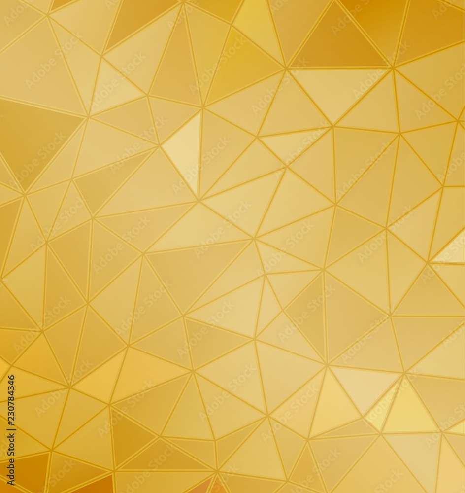 Vector golden pattern of geometric shapes, golden triangle Vector golden pattern of geometric shapes, golden triangle