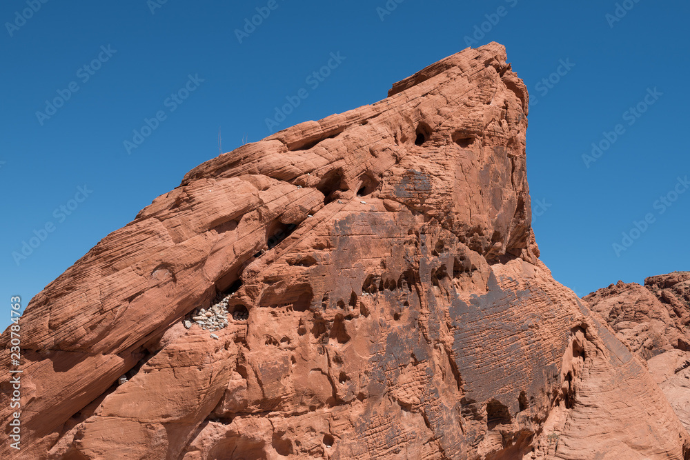 natural rock formation blue sky