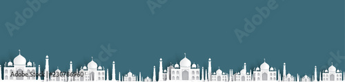blank mosque text background, modern elegant islamic design