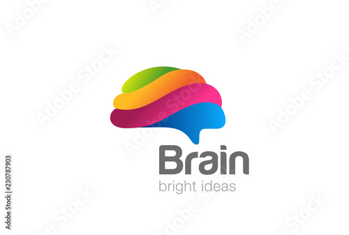 Brain Artificial Intelligence Logo design vector. AI Brainstorm