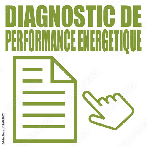 Logo diagnostic de performance énergétique.