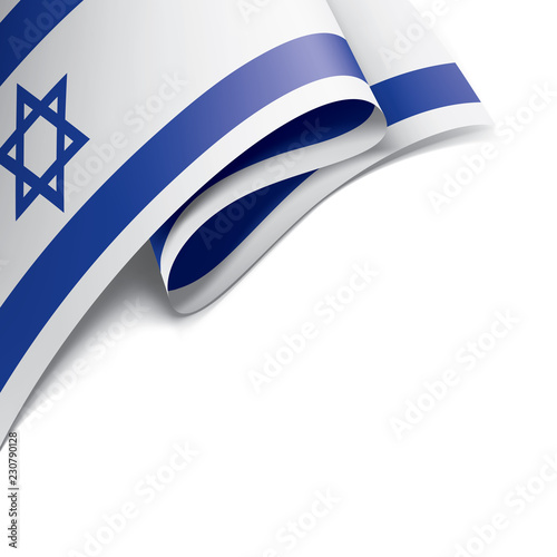 Israel flag, vector illustration on a white background