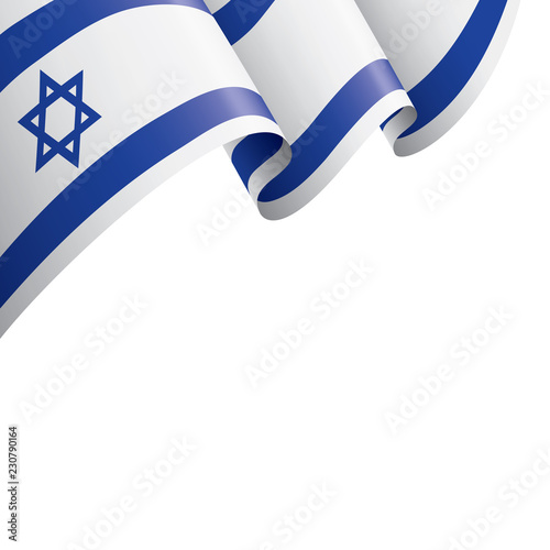 Israel flag, vector illustration on a white background