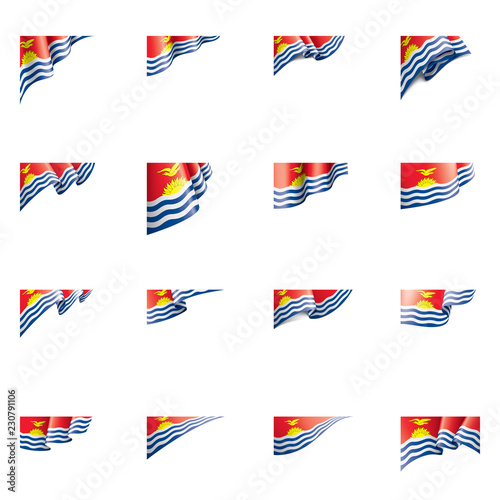 Kiribati flag, vector illustration on a white background