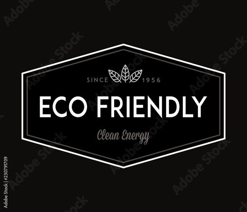 Bio eco friendly white on black