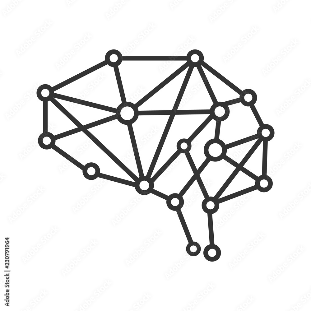 Artificial intelligence linear icon Artificial intelligence linear icon