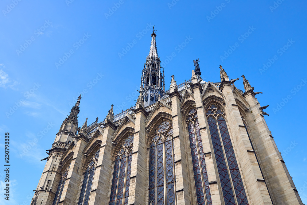 The Sainte-Chapelle is a royal chapel in the Gothic style in Paris The Sainte-Chapelle is a royal chapel in the Gothic style in Paris