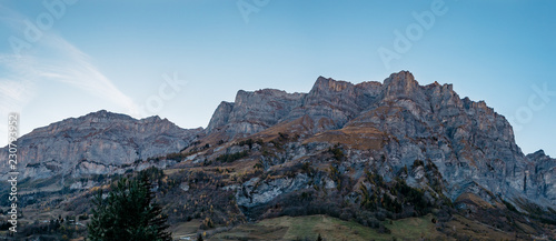 The Daubenhorn mountain, overlooking the swiss village of Leukerbad. © fcerez