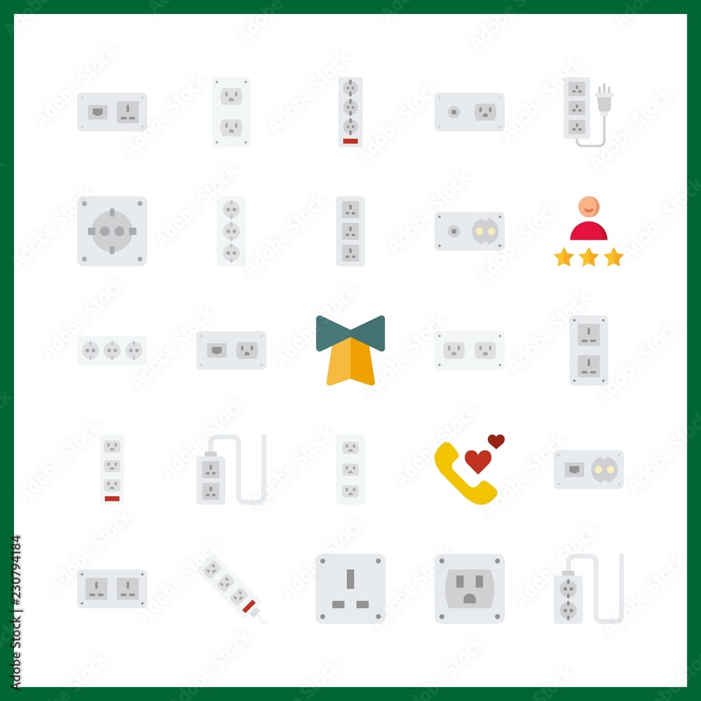 25 call icon. Vector illustration call set. bell and socket icons for call works 25 call icon. Vector illustration call set. bell and socket icons for call works