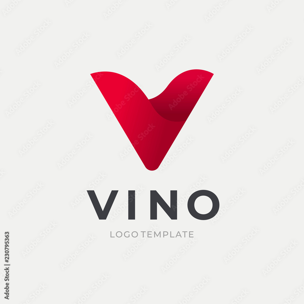 Letter V logo. Red wine liquid letter logo. Letter V logo. Red wine liquid letter logo.