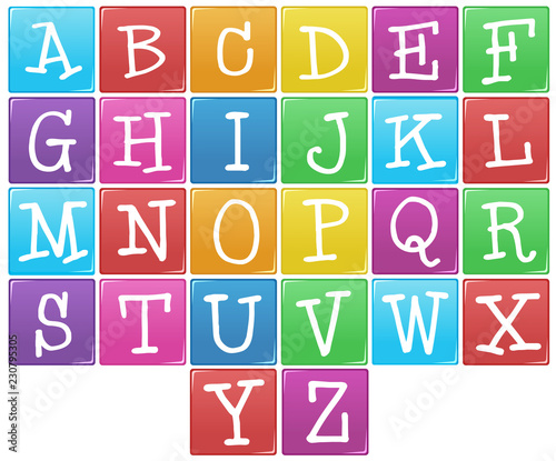 English alphabet from a to z