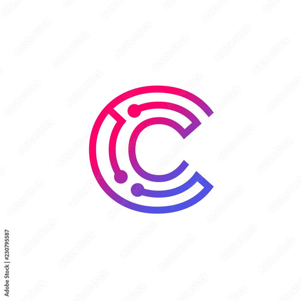Letter C Logo Icon Design Template. Technology Abstract Vector Logotype Letter C Logo Icon Design Template. Technology Abstract Vector Logotype