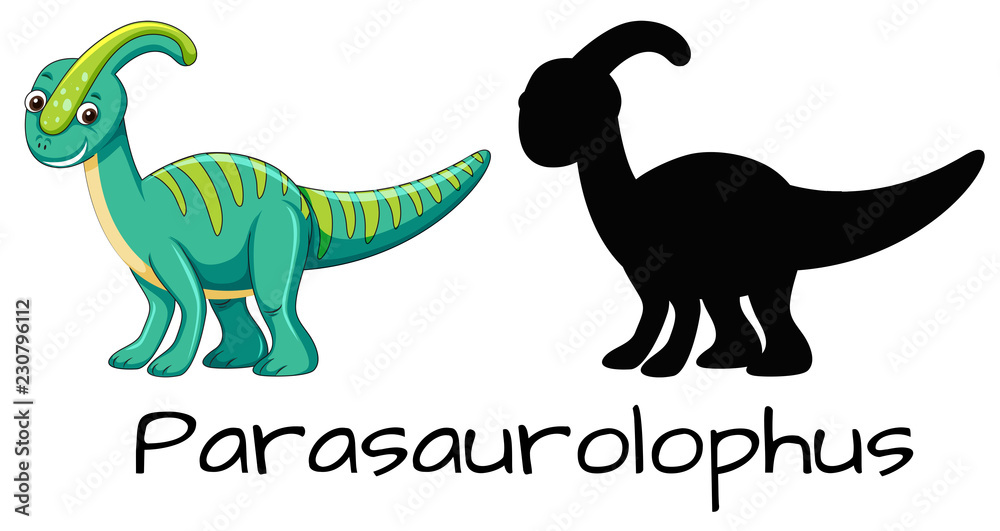 Set of parasaurolophus design
