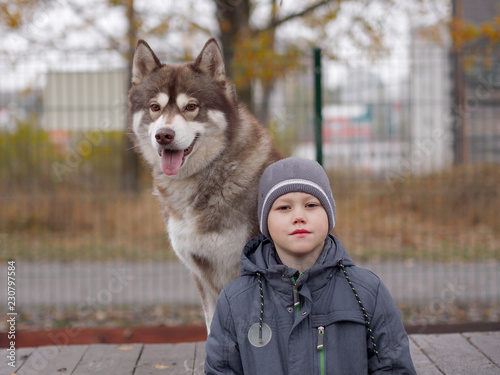Boy and dog