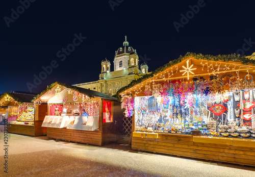Photography Christmas Market near Museum quarter in Vienna Austria