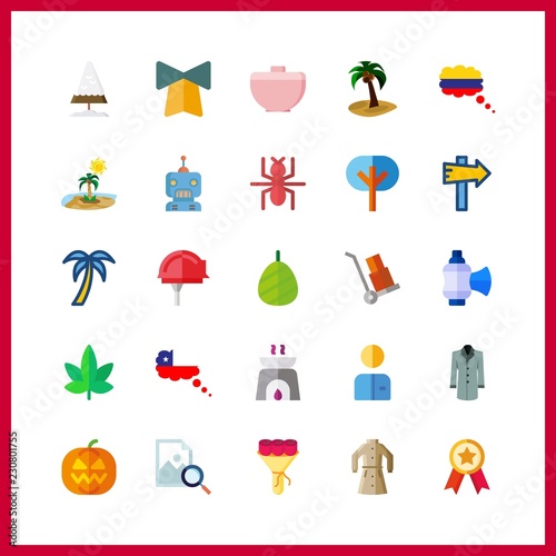 plant icons set. coniferous, traditional, culture and closeup graphic works