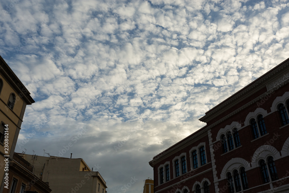 Clouds over the Sardinian town of Cagliari Clouds over the Sardinian town of Cagliari