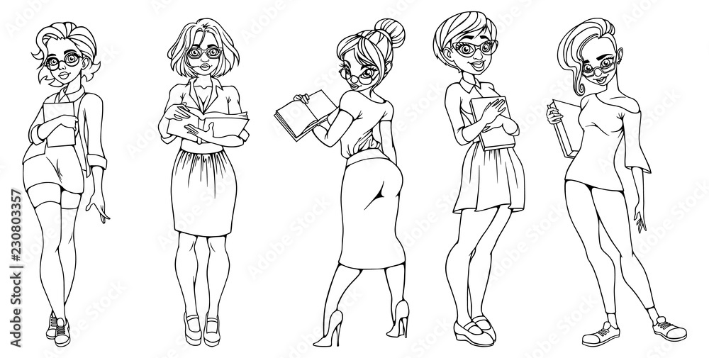 Business woman contour .Vector Business woman contour .Vector