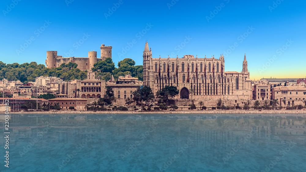 bellver castle and palma de mallorca cathedral