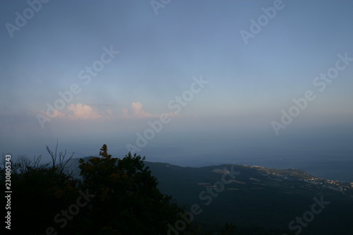 sunset in the mountains