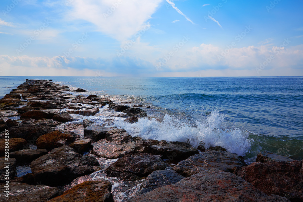 Burriana breakwater in Castellon of Spain Burriana breakwater in Castellon of Spain