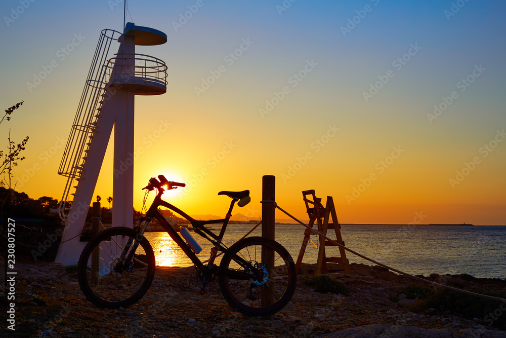 Denia beach las rotas with bicycle bike Denia beach las rotas with bicycle bike