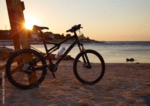 Denia beach las rotas with bicycle bike