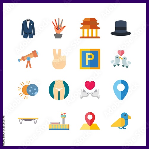 silhouette icon. victory and airport vector icons in silhouette set. Use this illustration for silhouette works.