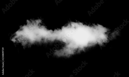 Cloud isolated on black background. © sangsiripech