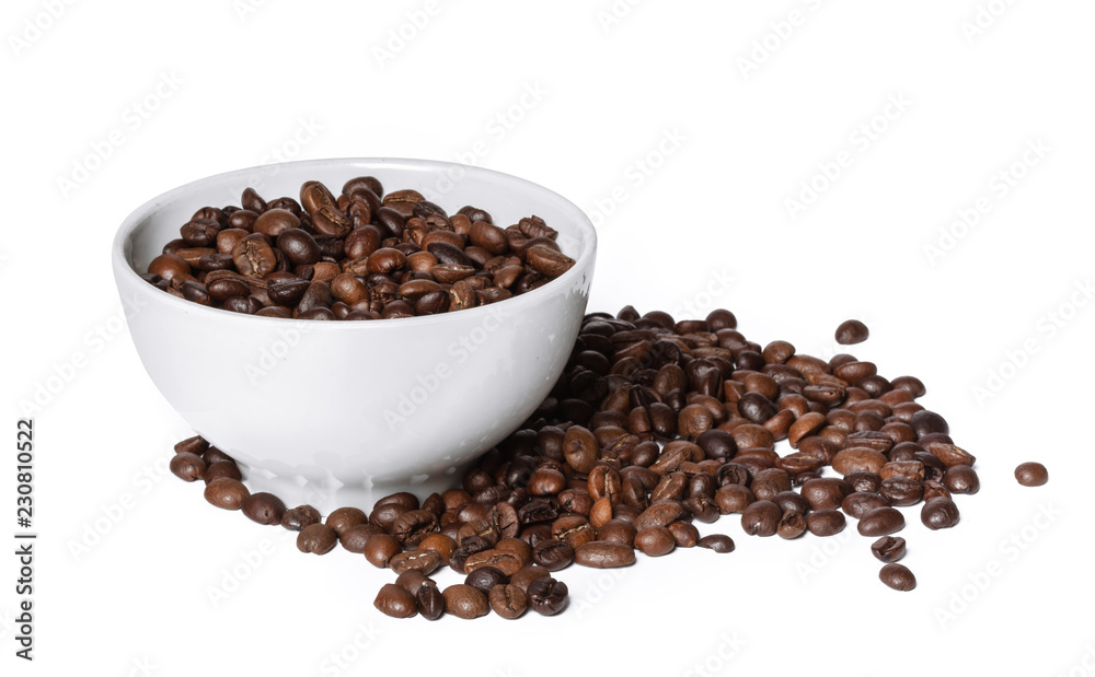 coffee beans isolated on white background coffee beans isolated on white background