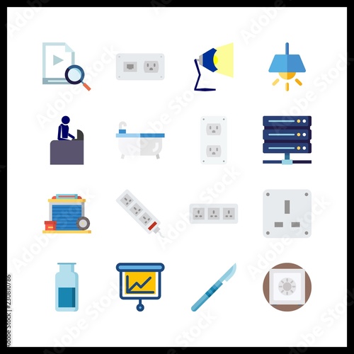 room icon. safebox and gas jar vector icons in room set. Use this illustration for room works. © Orxan