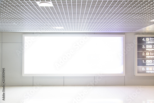  advertising attach on wall at platform subway