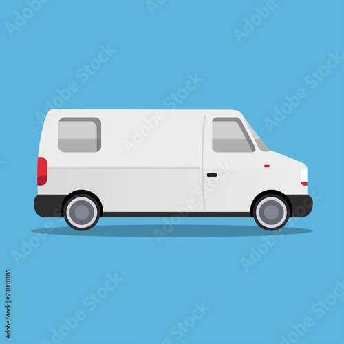 van flat illustration