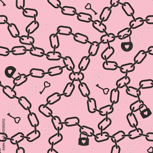 chain vector seamless pattern