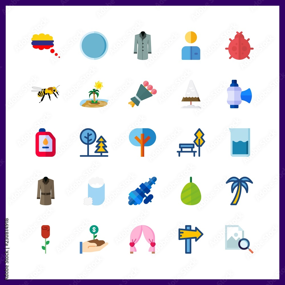 25 plant icon. Vector illustration plant set. park and ladybug icons for plant works 25 plant icon. Vector illustration plant set. park and ladybug icons for plant works