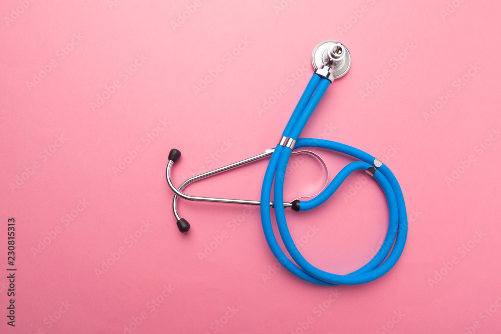 Medical Concept. Top view of stethoscope Medical Concept. Top view of stethoscope