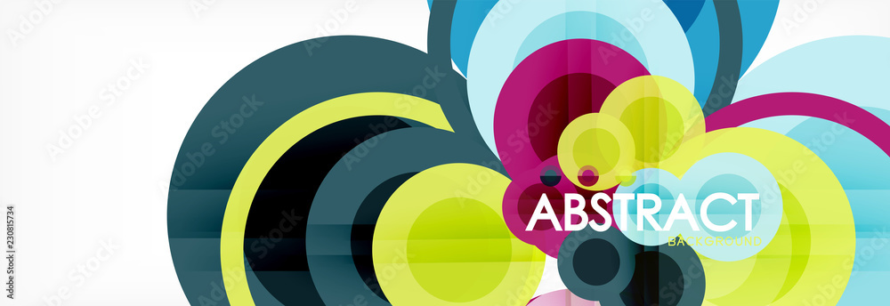 Fototapeta premium Overlapping circles design background