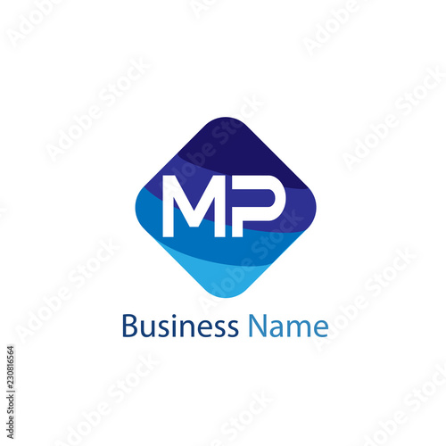Initial Letter MP Logo Template Design