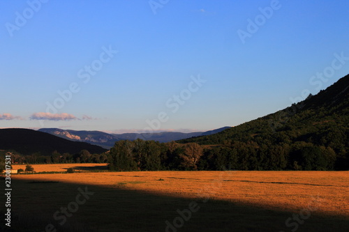landscape with mountains and clouds