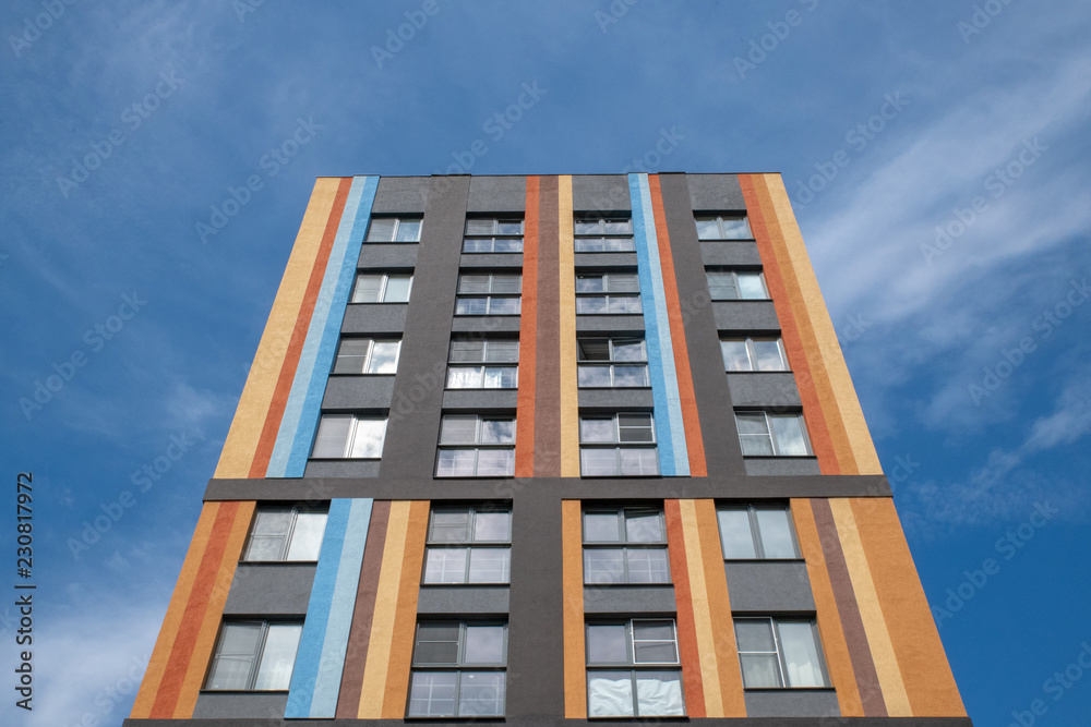 modern urban architecture with bright colors modern urban architecture with bright colors