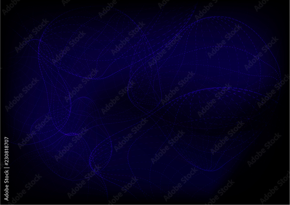Abstract dark blue wave graphic background