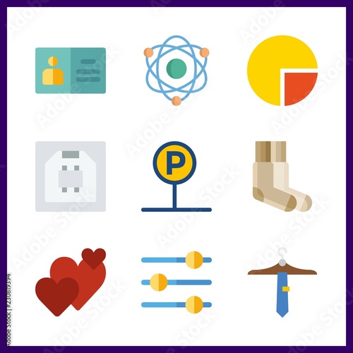 business icon. parking and usb vector icons in business set. Use this illustration for business works.