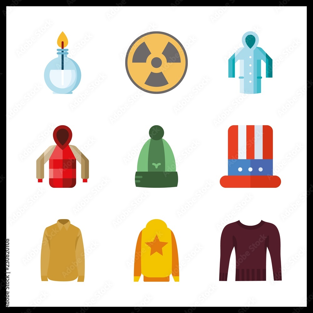 Fototapeta premium warm icon. parka and sweater vector icons in warm set. Use this illustration for warm works.
