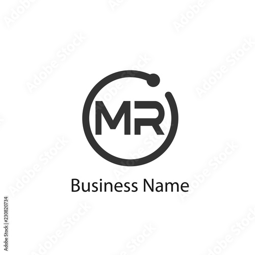 Initial Letter MR Logo Template Design