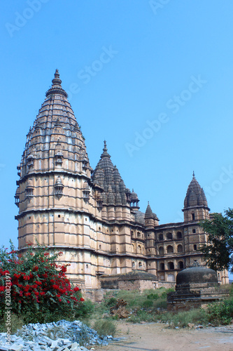 Chaturbhuj Temple is one of the most fabulous and ancient architecture built by Raja Madhukar between the years 1558 and 1573. dedicated to Vishnu, it's situated at Orchha in Madhya Pradesh, India. photo