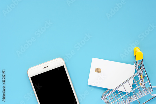 Smartphone, blank white cre...